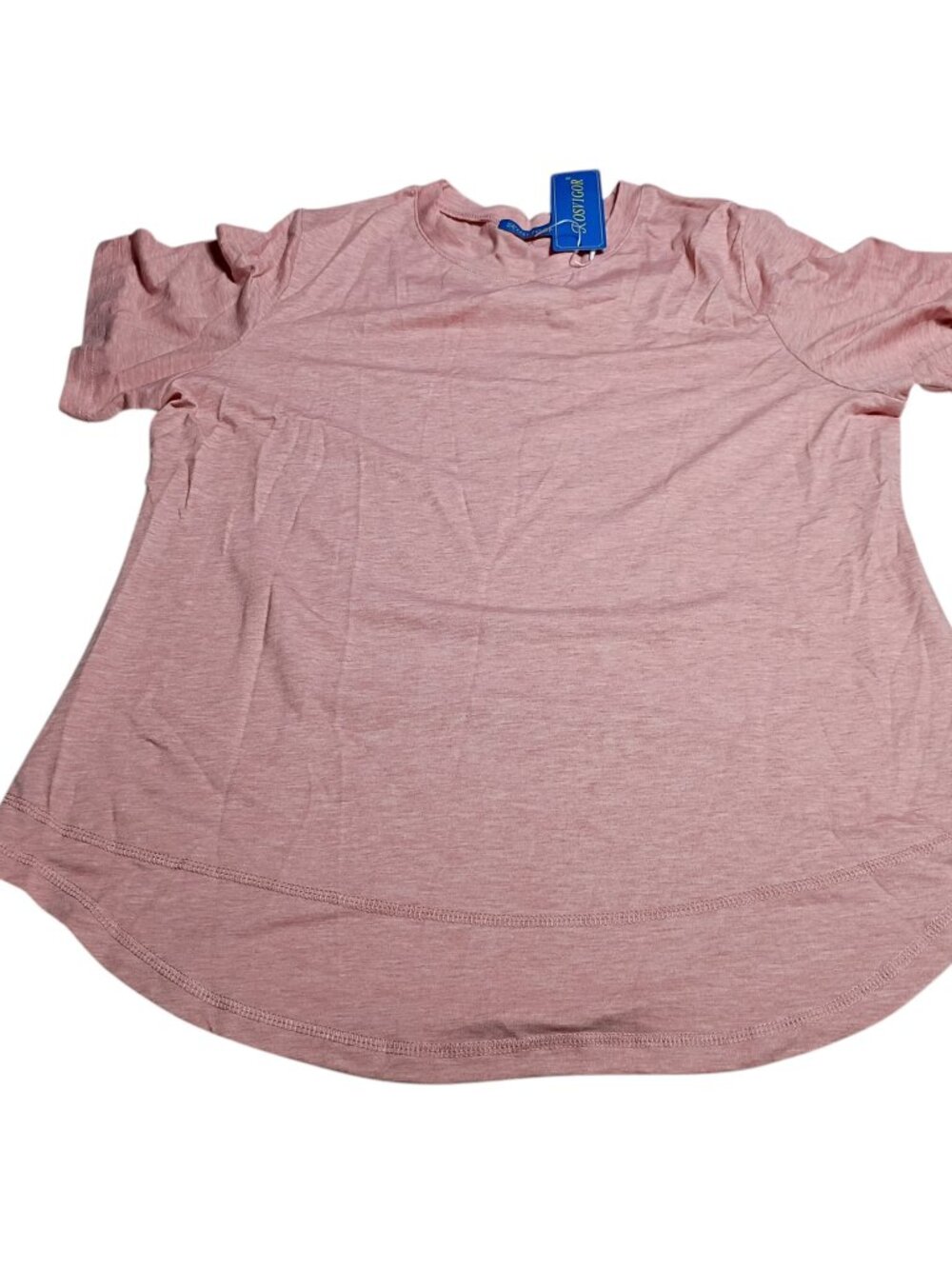 Rosvigor Mauve Pink Loose Fit Curved Hem Activewear Tee Size Large